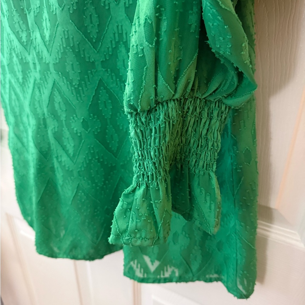 The Moon Green Ruffled Shirt - Picture 4 of 7